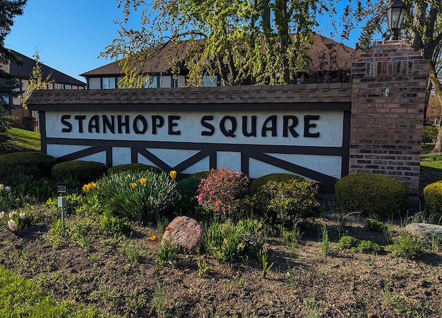 view of community sign