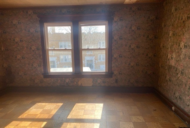 view of tiled spare room