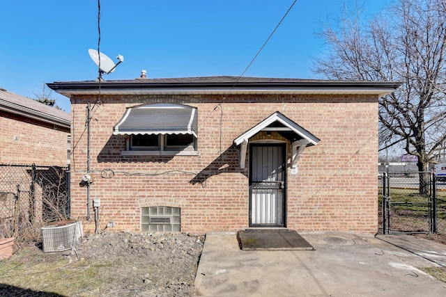 view of front facade with central AC unit