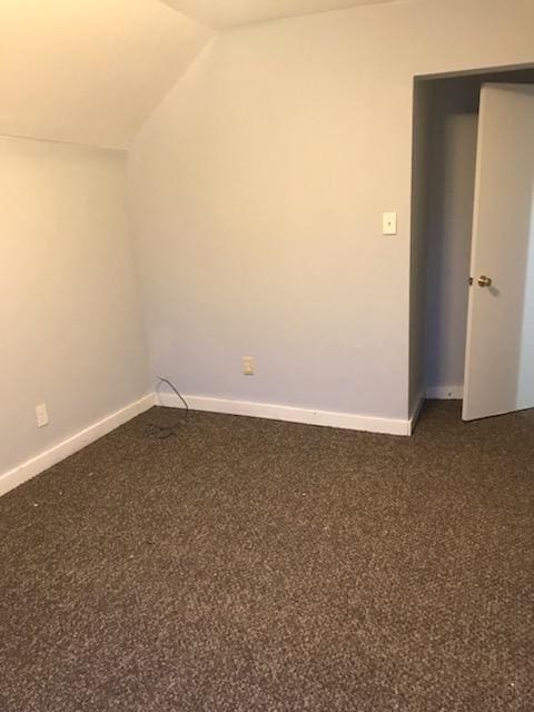 interior space featuring lofted ceiling