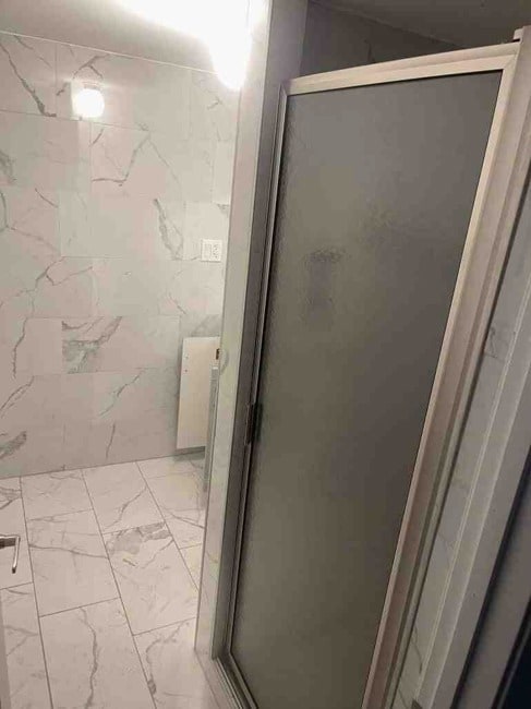 room details with a shower with door