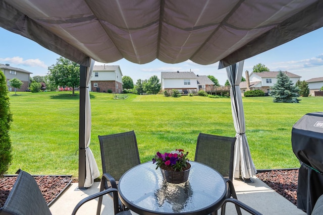 19154 Crescent Dr, Mokena, IL 60448 - view of patio / terrace with a grill and outdoor dining space