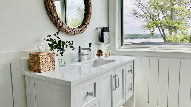 bathroom with large vanity