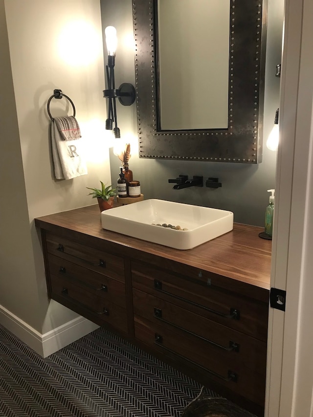 bathroom with large vanity