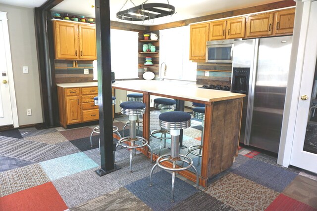 kitchen with stainless steel appliances