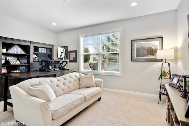 view of carpeted living room