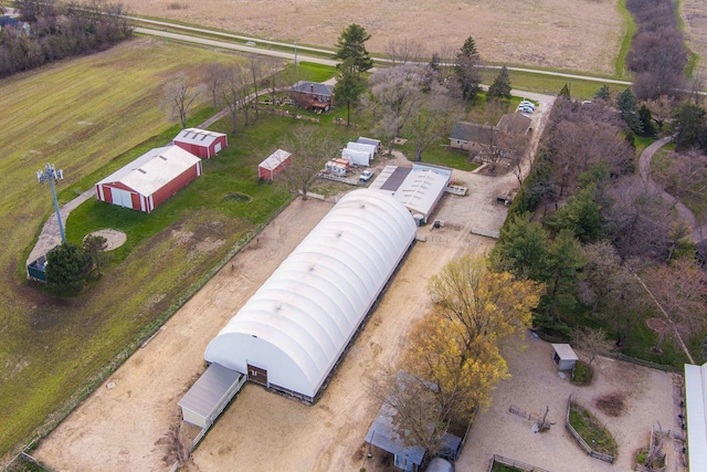 aerial view with a rural view