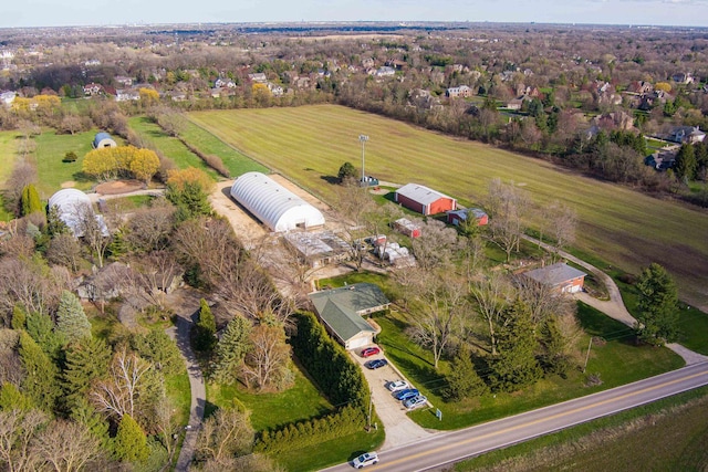 drone / aerial view featuring a rural view