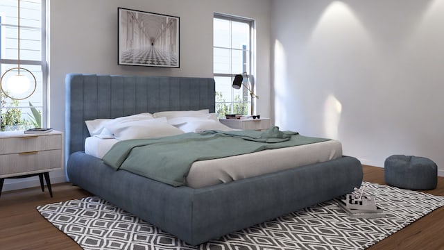 bedroom featuring hardwood / wood-style floors