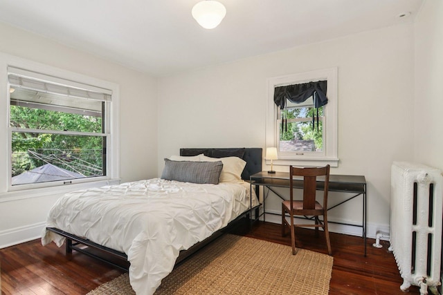 412 Pleasant St, Oak Park, IL 60302 - bedroom featuring radiator and wood-type flooring