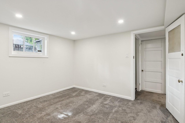 412 Pleasant St, Oak Park, IL 60302 - basement featuring carpet flooring and recessed lighting