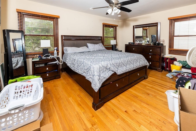 39 Mill Pond Dr, Glendale Heights, IL 60139 - bedroom featuring light wood-type flooring and a ceiling fan