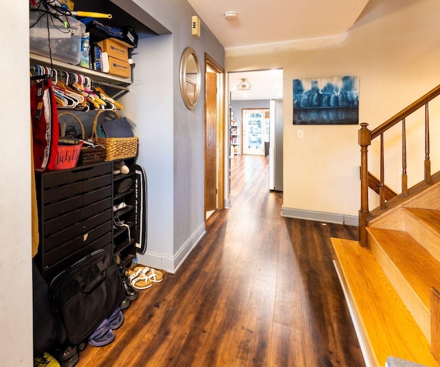 39 Mill Pond Dr, Glendale Heights, IL 60139 - hallway with wood finished floors and stairs
