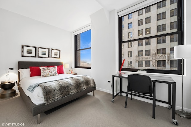 view of carpeted bedroom