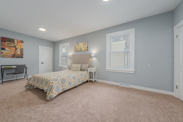 view of carpeted bedroom