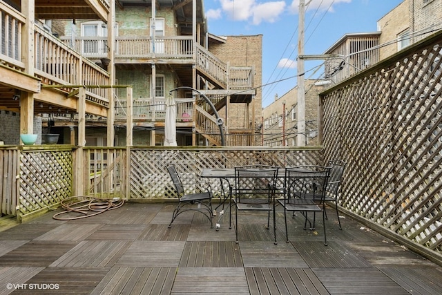 view of patio / terrace featuring a wooden deck