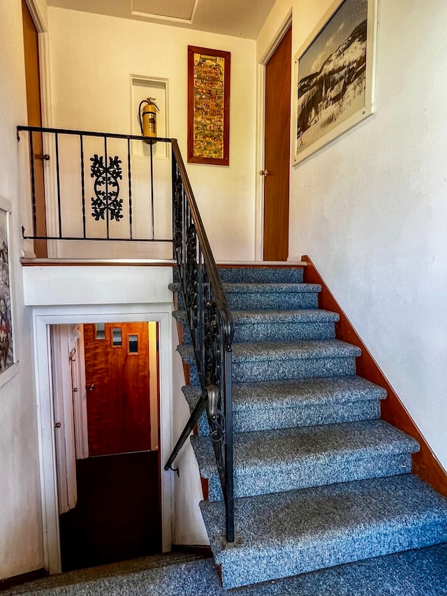 view of stairway