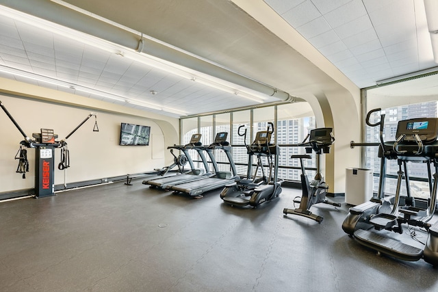 view of exercise room