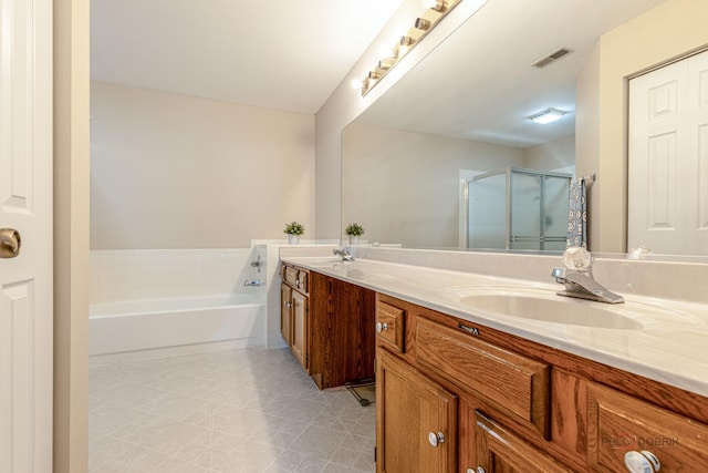 1405 Apricot Ct Unit D, Mount Prospect, IL 60056 - full bath featuring double vanity, a garden tub, and a shower stall