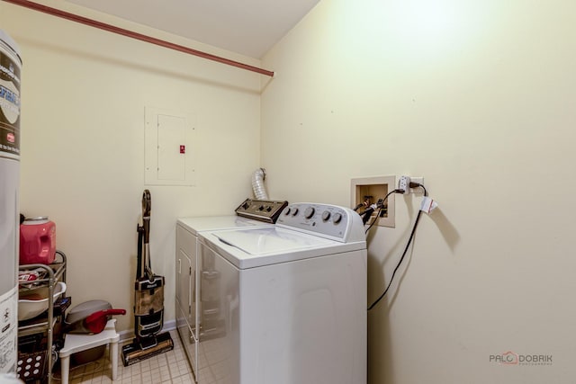 1405 Apricot Ct Unit D, Mount Prospect, IL 60056 - laundry room featuring washing machine and dryer and electric panel