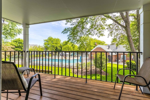 1405 Apricot Ct Unit D, Mount Prospect, IL 60056 - deck with a lawn