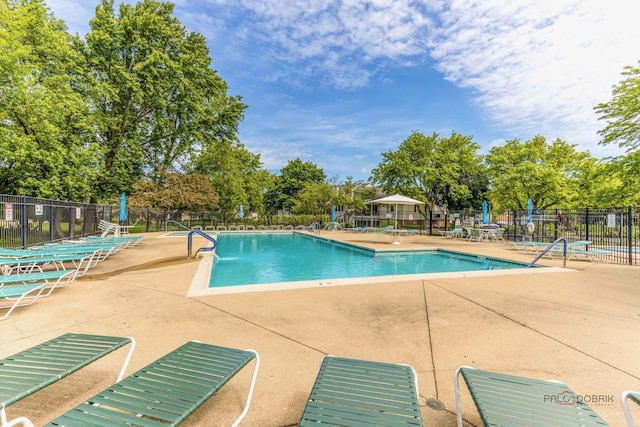 1405 Apricot Ct Unit D, Mount Prospect, IL 60056 - community pool with a patio and view of scattered trees