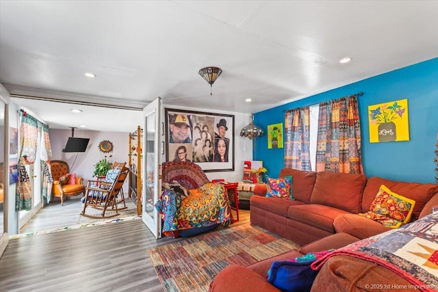 9018 S Brandon Ave, Chicago, IL 60617 - living area featuring wood finished floors and recessed lighting