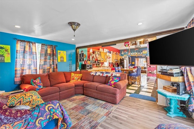 9018 S Brandon Ave, Chicago, IL 60617 - living area with wood finished floors and recessed lighting