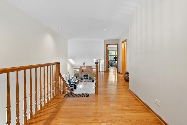 182 Ashley Way, Bloomingdale, IL 60108 - hall with wood finished floors, recessed lighting, and an upstairs landing