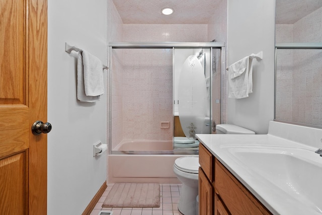 182 Ashley Way, Bloomingdale, IL 60108 - full bath featuring vanity, tile patterned floors, and shower / bath combination with glass door