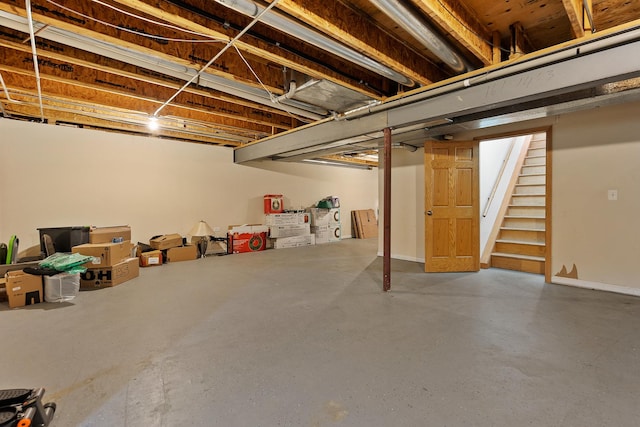 182 Ashley Way, Bloomingdale, IL 60108 - basement featuring stairs