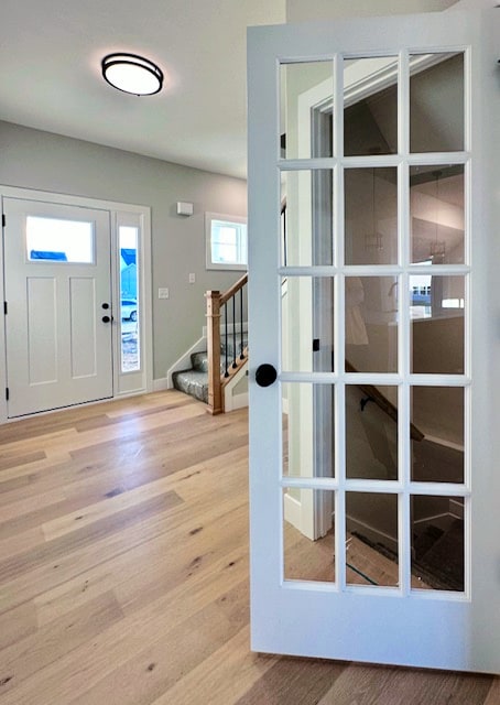 entryway featuring light wood-type flooring