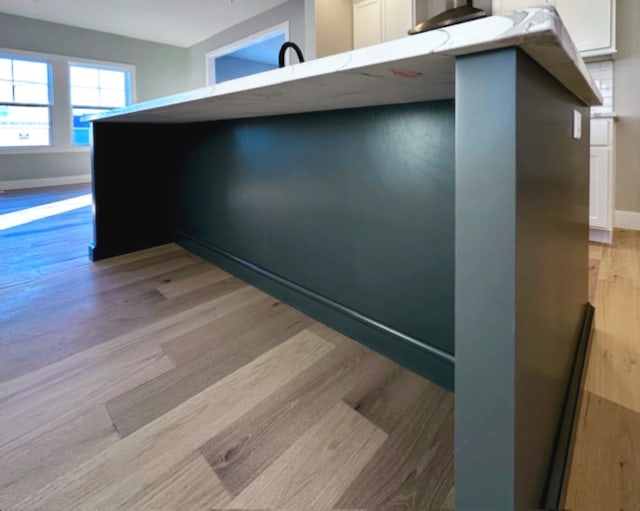 interior details with light wood-type flooring