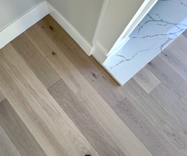 interior details with light wood-type flooring