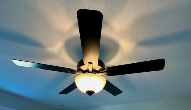 interior details with ceiling fan