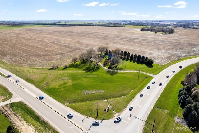 bird's eye view featuring a rural view