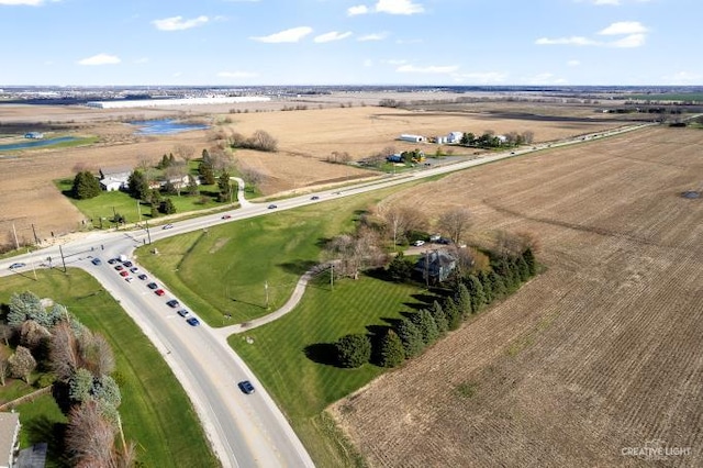 bird's eye view featuring a rural view