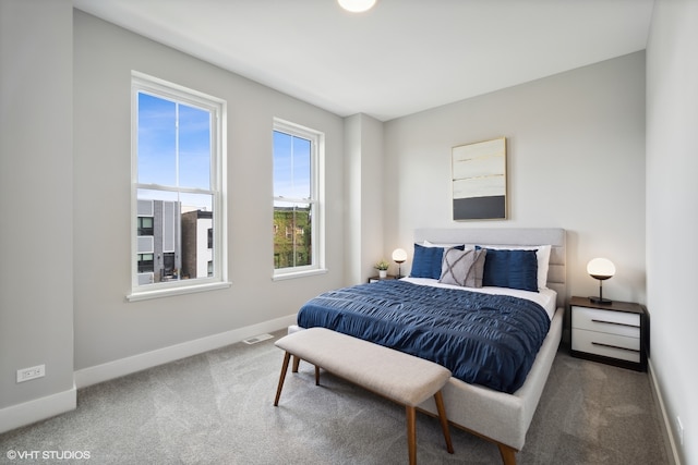 view of carpeted bedroom