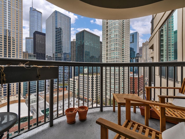 balcony with central air condition unit