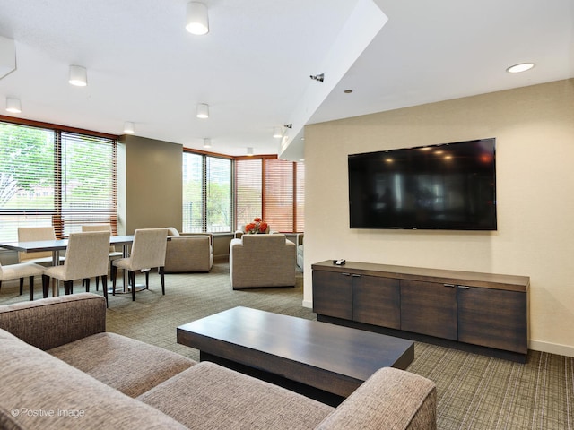 view of carpeted living room