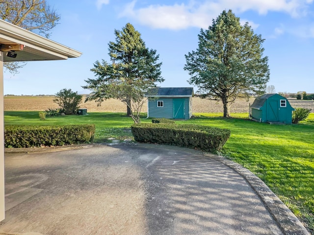 exterior space featuring a storage unit