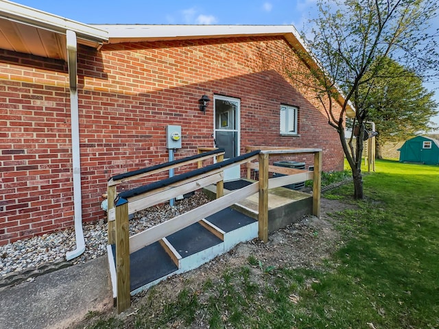 exterior space featuring a yard