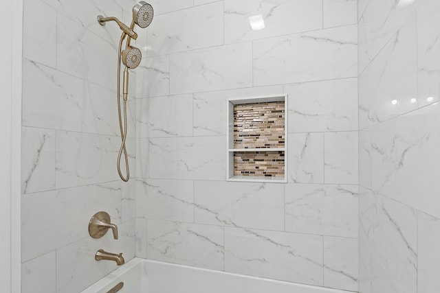 details with tiled shower / bath