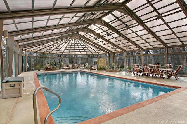 view of pool with a patio area