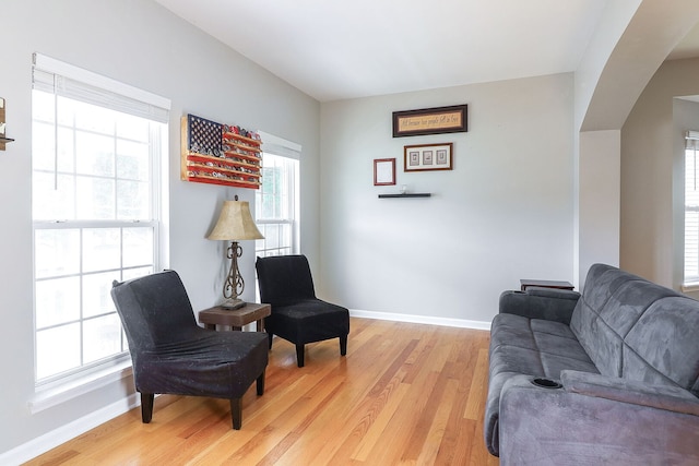 11 N Berkshire Ln, Round Lake, IL 60073 - sitting room with light wood-type flooring and arched walkways