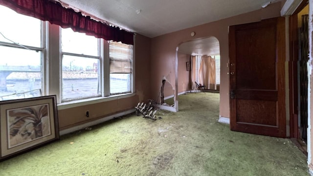 empty room with light colored carpet