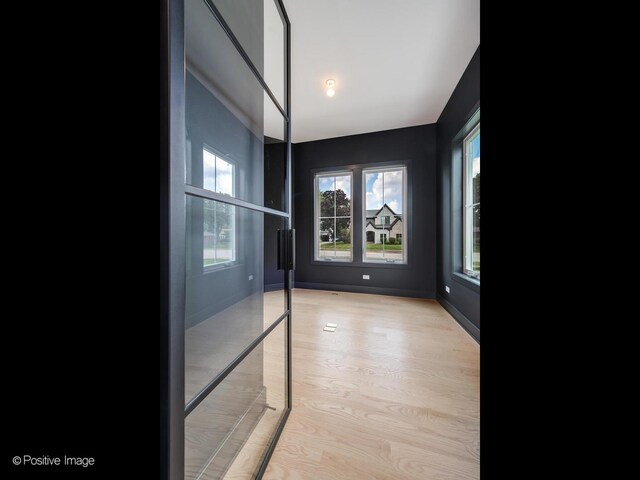 interior space featuring light wood-type flooring