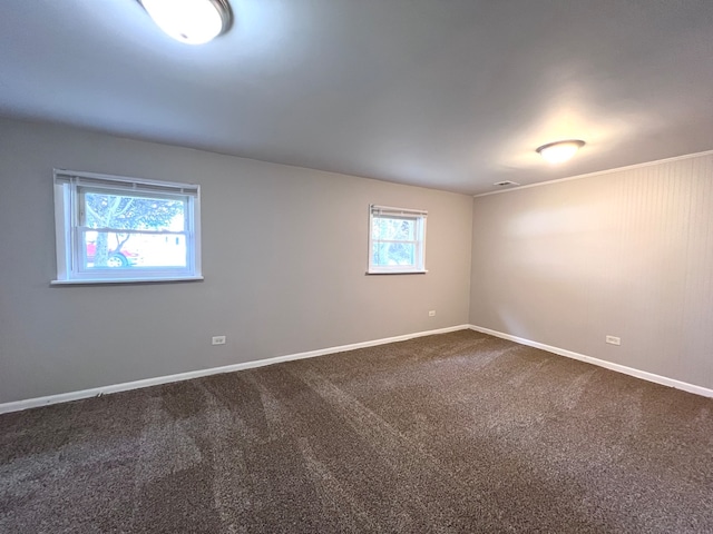 carpeted spare room with plenty of natural light