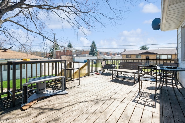 view of wooden terrace