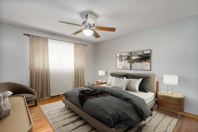 6840 157th St, Tinley Park, IL 60477 - bedroom featuring wood finished floors and ceiling fan